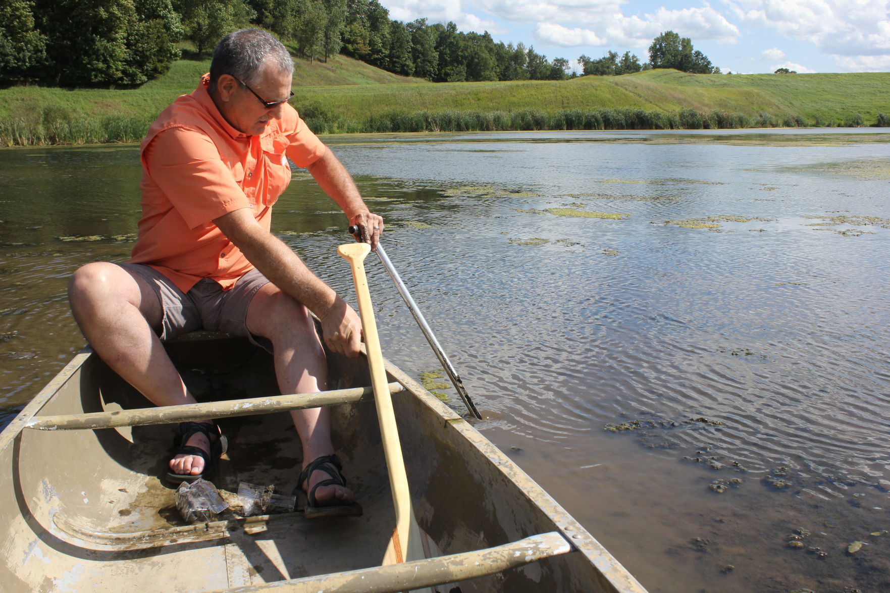 Taking samples on Moore Creek